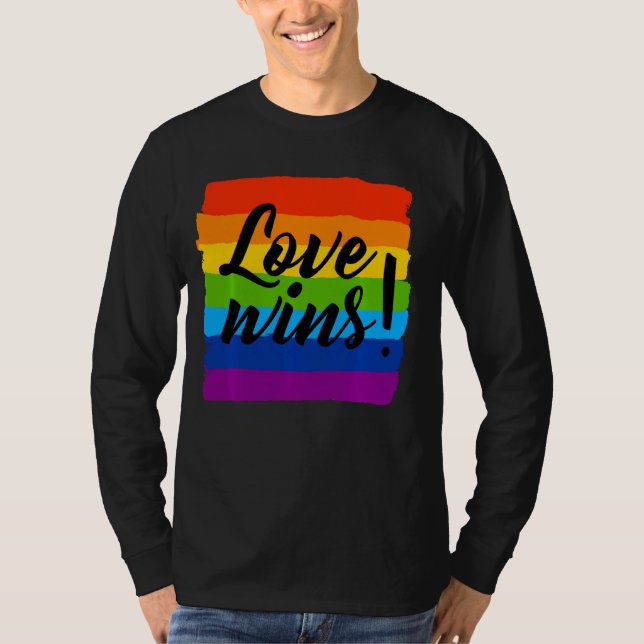 Camiseta Love Wins Lgbt Rainbow Pride (Frente)