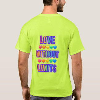 Camiseta love without limits romantic quote love typT-Shirt