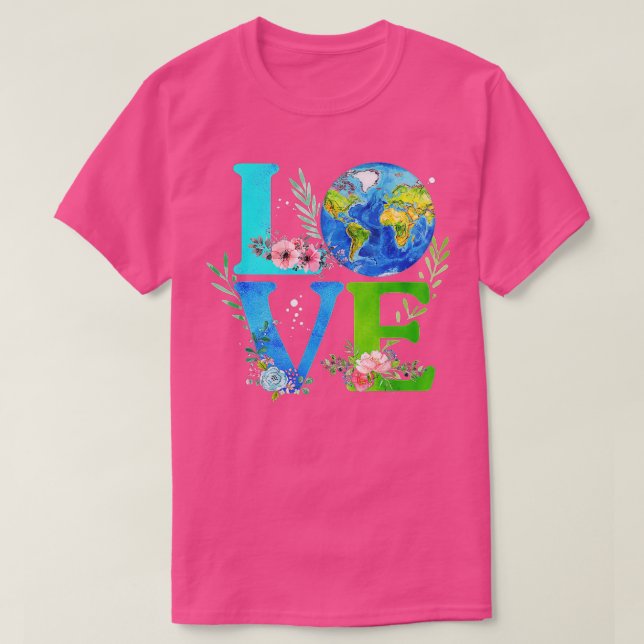 Camiseta Love World Earth Day 2020 Environmental (Frente do Design)