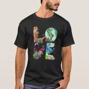 Camiseta Love World Earth Day 2022 Planet Environmental Ani
