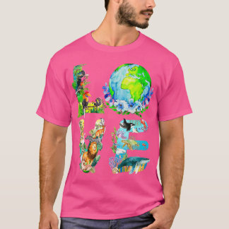 Camiseta Love World Earth Day 2022 Planet Environmental Ani
