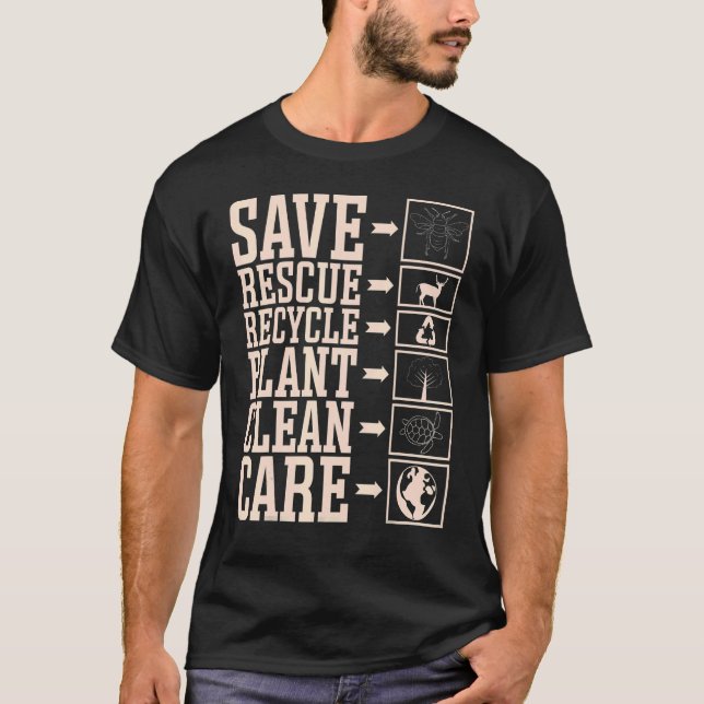 Camiseta Love World Earth Day 2022 Planet Environmental Ani (Frente)