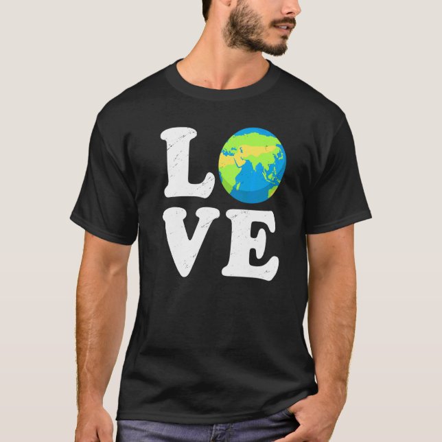 Camiseta Love World Earth Day 2022 Planet Environmental Ani (Frente)