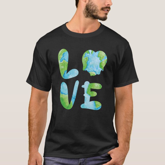 Camiseta Love World Earth Day 2022 Planet Environmental Awa (Frente)