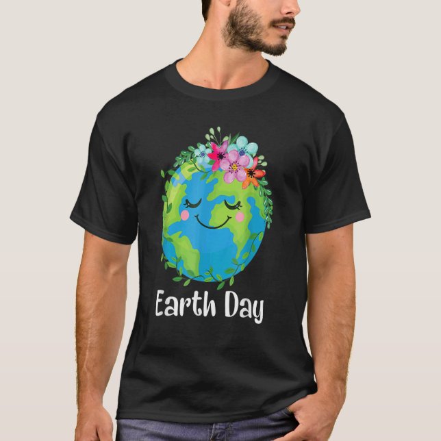 Camiseta Love World Earth Day 2022 Planet Environmental Flo (Frente)