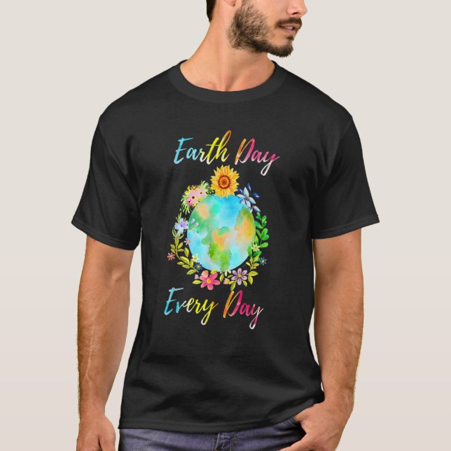 Camiseta Love World Earth Day 2022 Planet Environmental Flo (Frente)