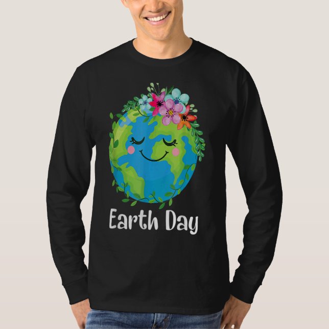 Camiseta Love World Earth Day 2022 Planet Environmental Flo (Frente)