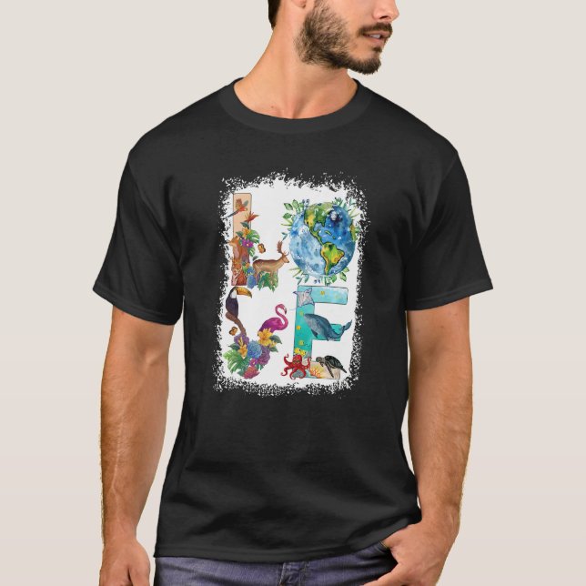 Camiseta Love World Earth Day 2023 Environmental Animal Boy (Frente)