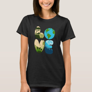 Camiseta Love World Earth Day 2023 Save Planet Environmenta