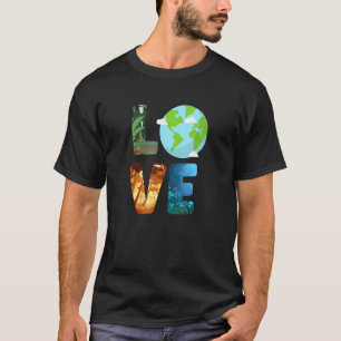Camiseta Love World Earth Planet Environmental Animal