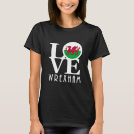 Camiseta LOVE Wrexham Wales White Text