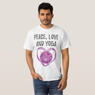 Camiseta Love Yoga Gift for Yogis Peace, Love and Yoga Gift