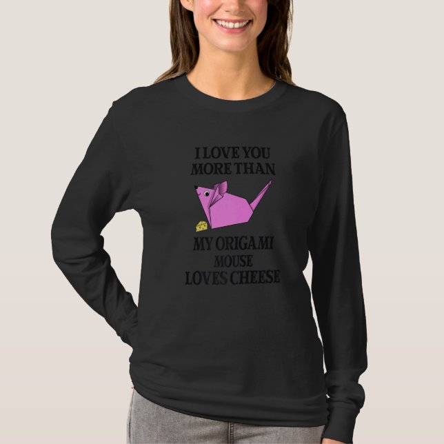 Camiseta Love You More Origami Mouse Origami Artist Japan F (Frente)