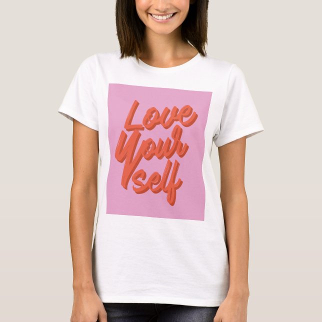 Camiseta Love Yourself – Pink Graphic T-shirt  (Frente)