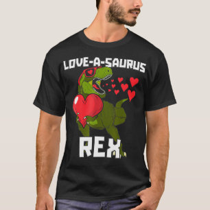 Camiseta Loveasaurus Boys Dia de os namorados Dinossaur T r