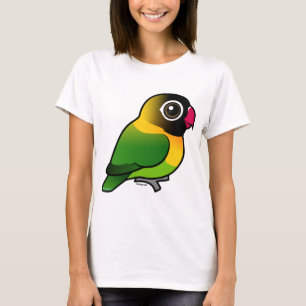 Camiseta Lovebird Amarelo-colocado um colar
