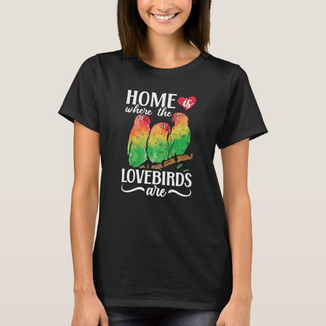 Camiseta Lovebird Peach Enfrentou papagaio Pet African Fisc (Frente)