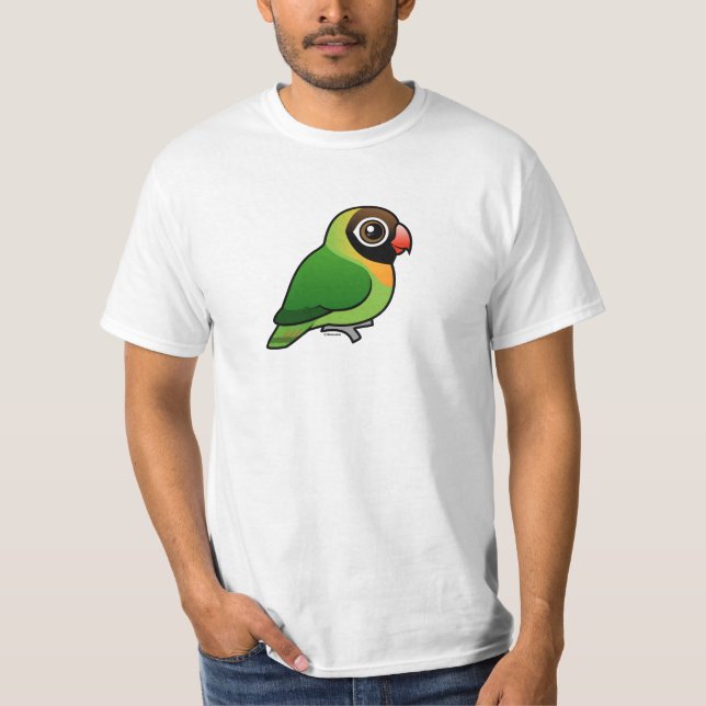 Camiseta Lovebird Preto-cheeked (Frente)
