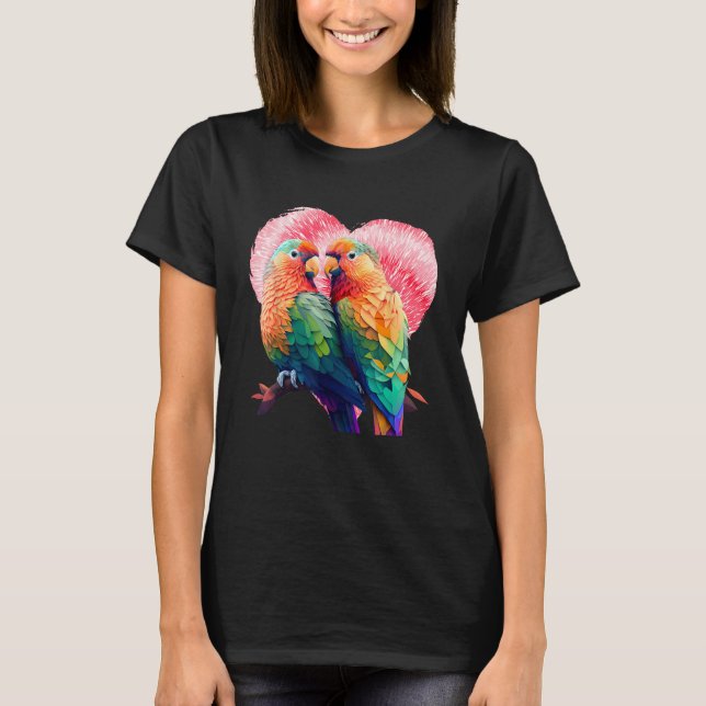 Camiseta Lovebirds Parrot  Lovebird Exotic Birds Bird (Frente)
