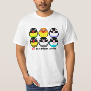 Camiseta lovebirds Preto-mascarados
