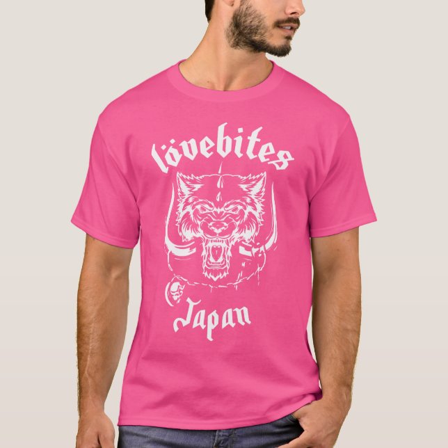 Camiseta Lovebite Logotipo Motohead do Japão Pastiche (Frente)