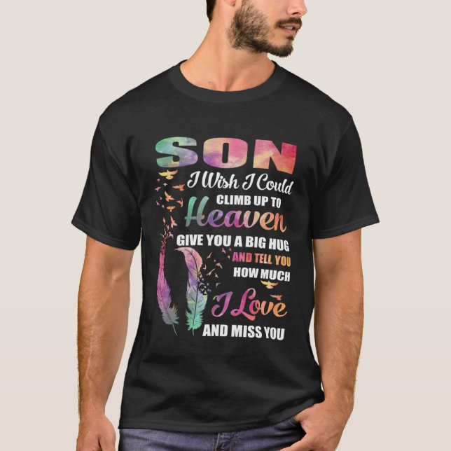 Camiseta Loved & Missed My Son In Heaven, For Parents Lost  (Frente)