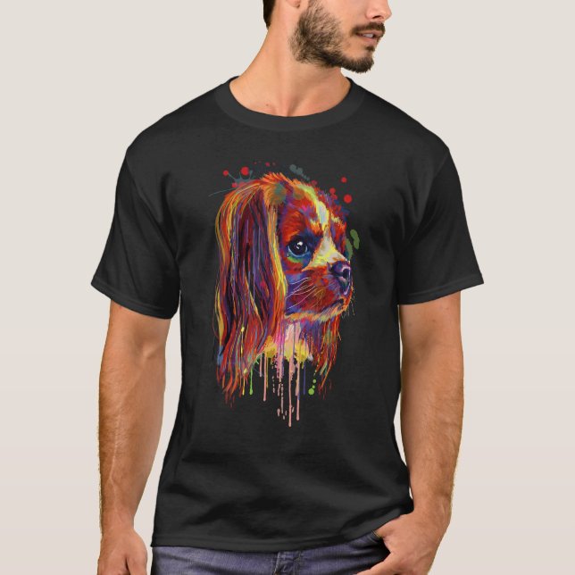 Camiseta Lovely Cavalier I Miss You Too Splash Art (Frente)