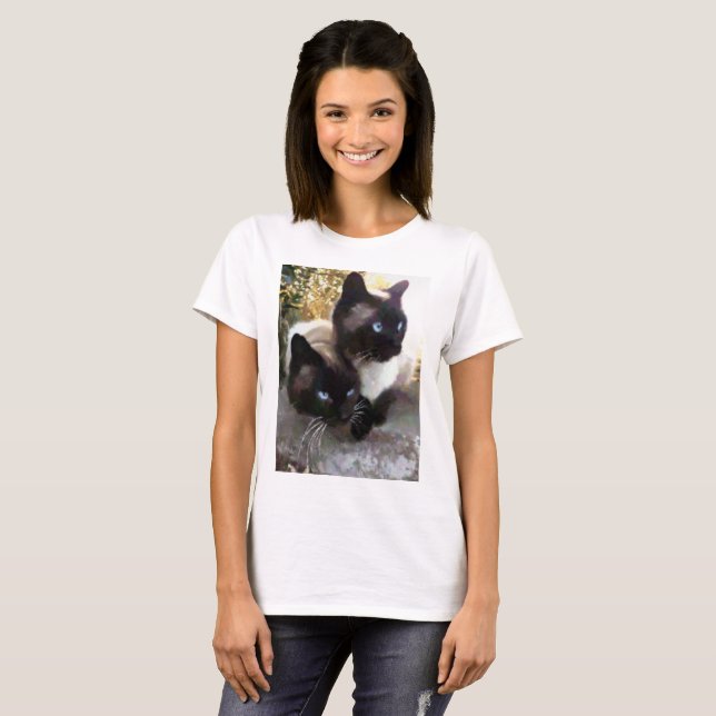 Camiseta Lovely siamese (Frente Completa)