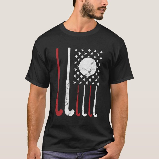 Camiseta Lover De Bandeira Americano De Hockey Hoodie Ameri (Frente)