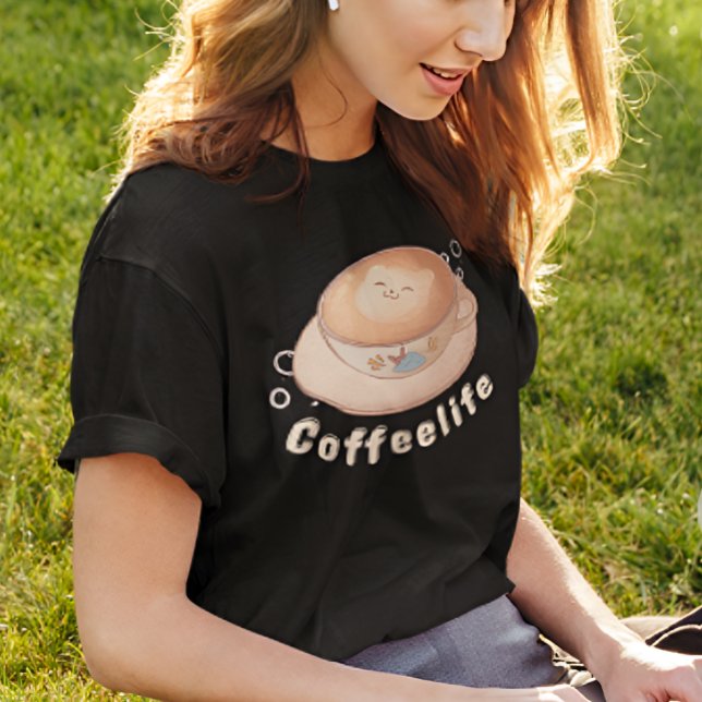 Camiseta Lover de café bonito e moderno (Criador carregado)