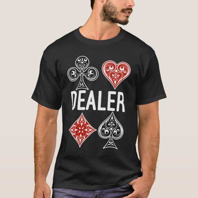 Camiseta Lover de Casino do Revendedor de Jogo do Poker Car (Frente)