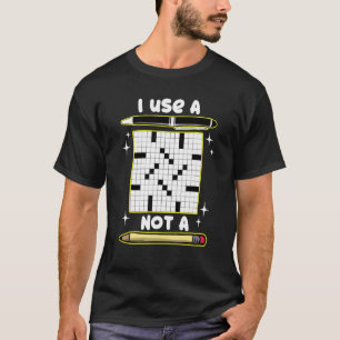 Camiseta Lover de Quebra-cabeça de Palavra Cruzada Uso de u