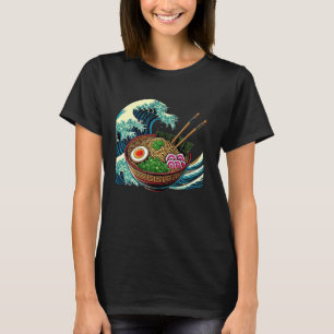 Camiseta Lover de sopa de Comida de Arte Onda Japonesa Culi