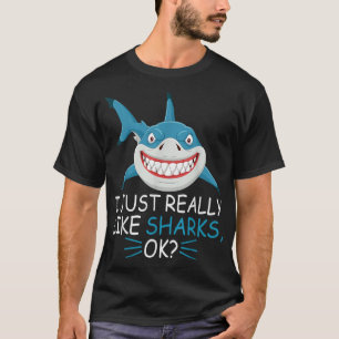 Camiseta Lover De Tubarão Bonito Eu Gosto Muito De Tubarões