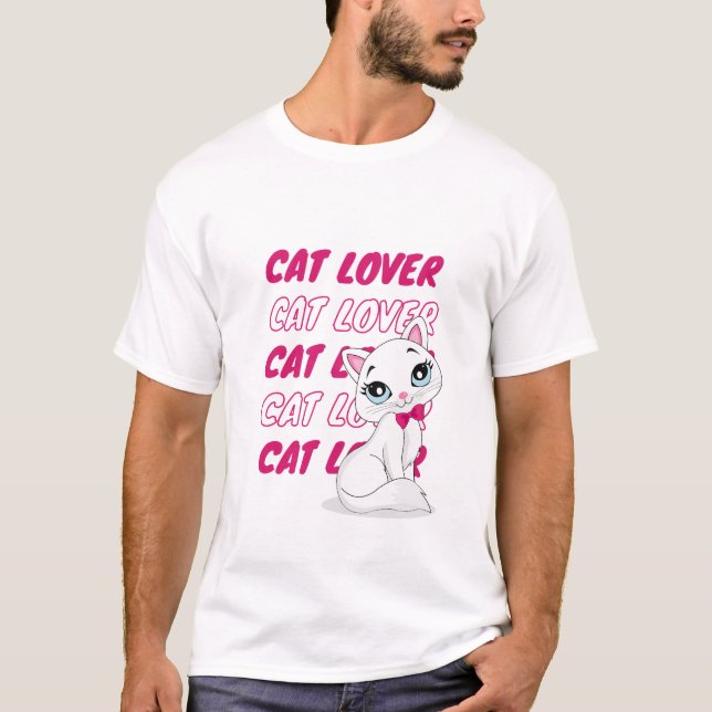 Camiseta Lover Gato Rosa (Frente)