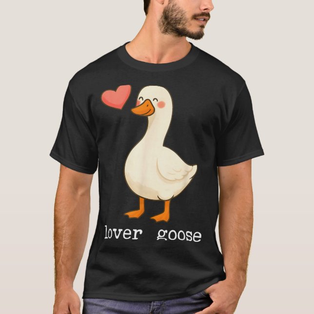 Camiseta Lover Goose And Fighter Goose, Funny Couple Goose  (Frente)