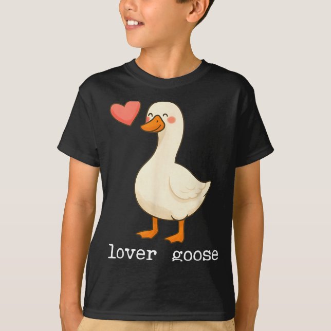 Camiseta Lover Goose And Fighter Goose, Funny Couple Goose  (Frente)