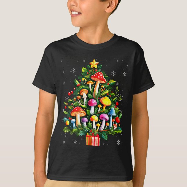 Camiseta Lover Xmas Mushroom Christmas Tree  (Frente)