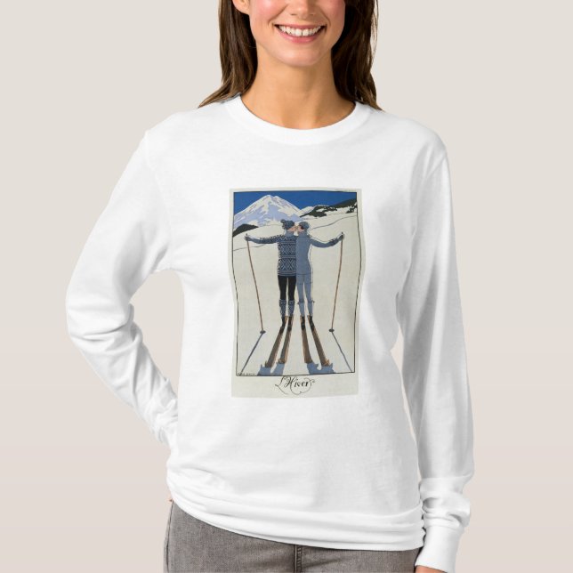 Camiseta <Lovers in the Snow> por Georges Barbier (Frente)