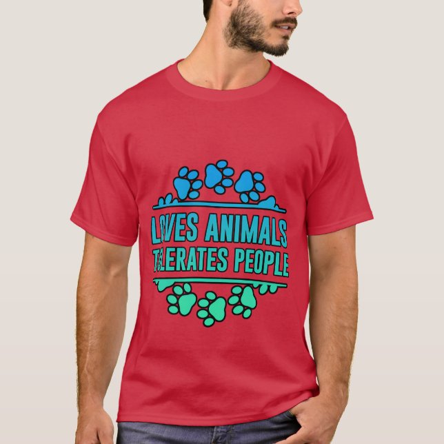 Camiseta Loves Animalsolerates People boy (Frente)