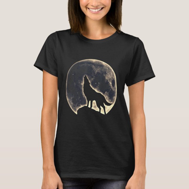 Camiseta Loves Wolves wolf moon 1 (Frente)