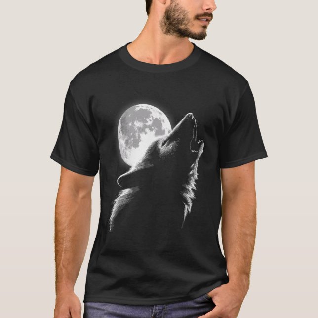 Camiseta Loves Wolves wolf moon 3 (Frente)