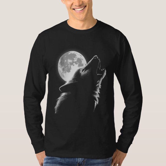 Camiseta Loves Wolves wolf moon 3 (Frente)