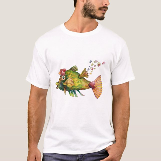 Camiseta Loving Blow Fish by dotsofink (Frente)
