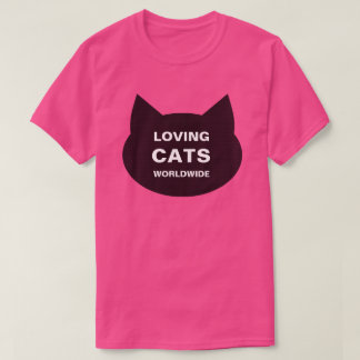 CAMISETA LOVING CATES A NÍVEL MUNDIAL LOGOTIPO DE GATINHO G