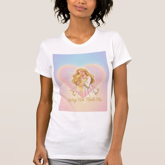 Camiseta Loving Her Heals Me – Inner Child Reunion Art (Frente)