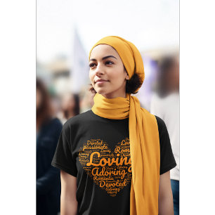 Camiseta Loving Orange Heart Shapecloud Art