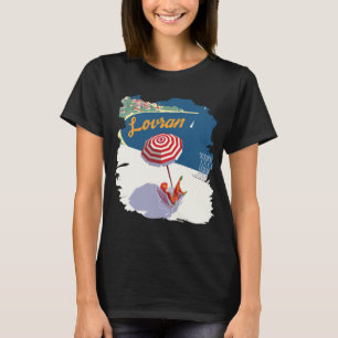 Camiseta Lovran Croácia Praia Guarda-Chuva Vermelho Viagem