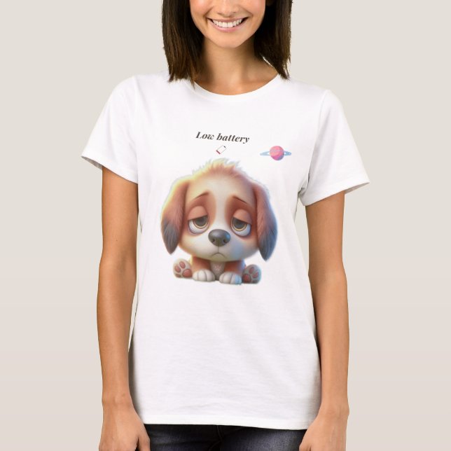Camiseta Low Battery Dog T-Shirt (Frente)