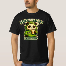 Camiseta Low Effort Mode Activated Panda Funny Lazy Mood 